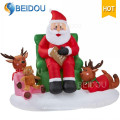 Vente en gros de décorations de Noël gonflables en plein air Snowman Christmas Inflatable Sleigh